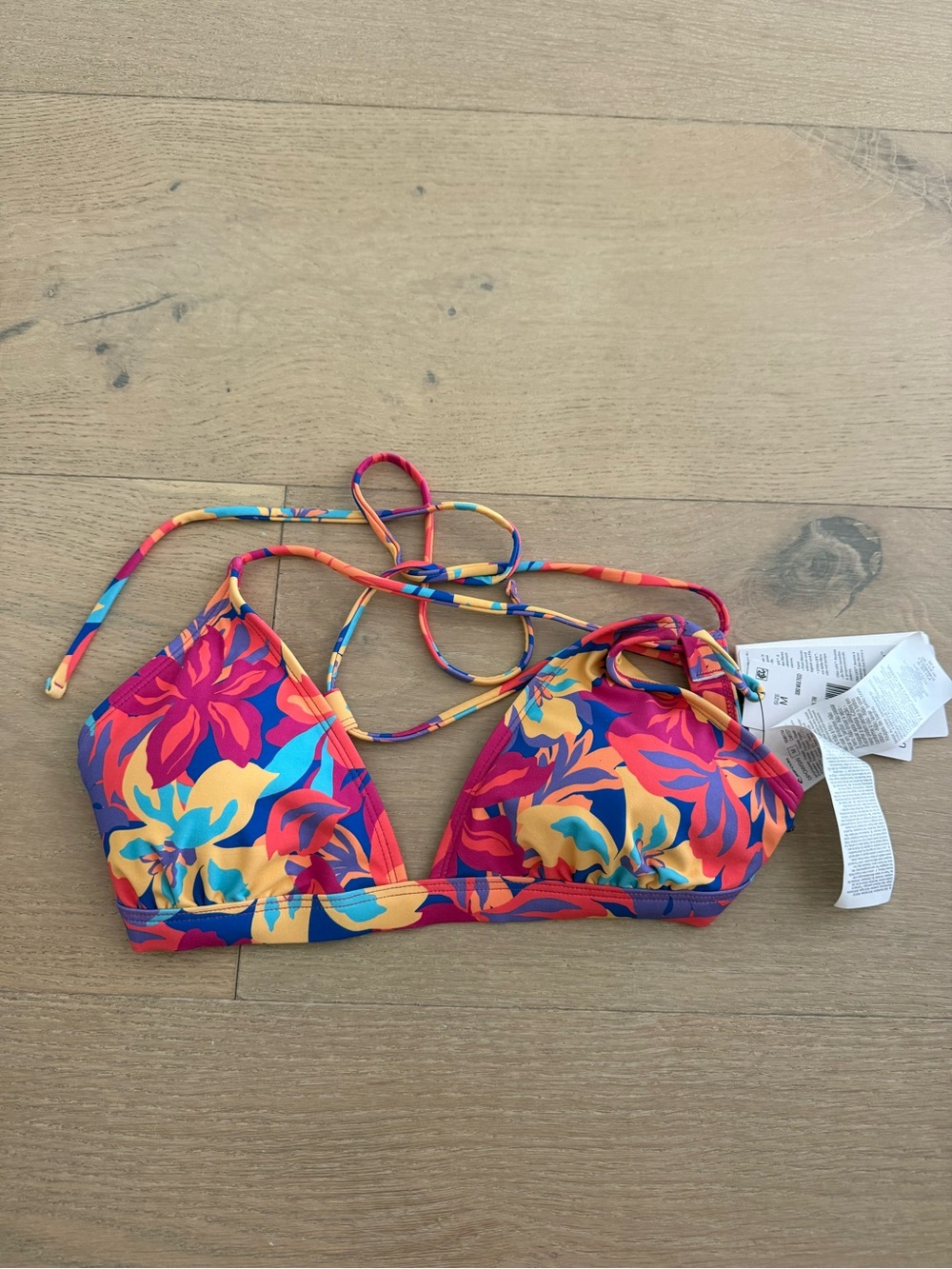 Rip Curl Vibrant Floral Halter Bikini Top - Multicolor, size M